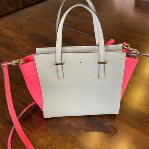Kate Spade Beige and Pink Leather tote purse
